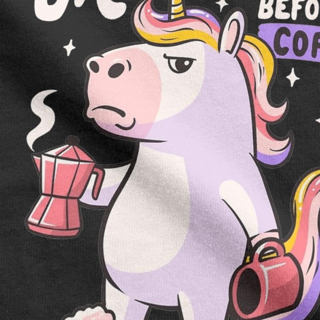 Menn Kvinners Grumpycorn Søt Gretten Enhjørning Kaffe Gave Skjorte Antrekk Nyhet Bomull T-skjorte Tee Klær Grafisk Trykk