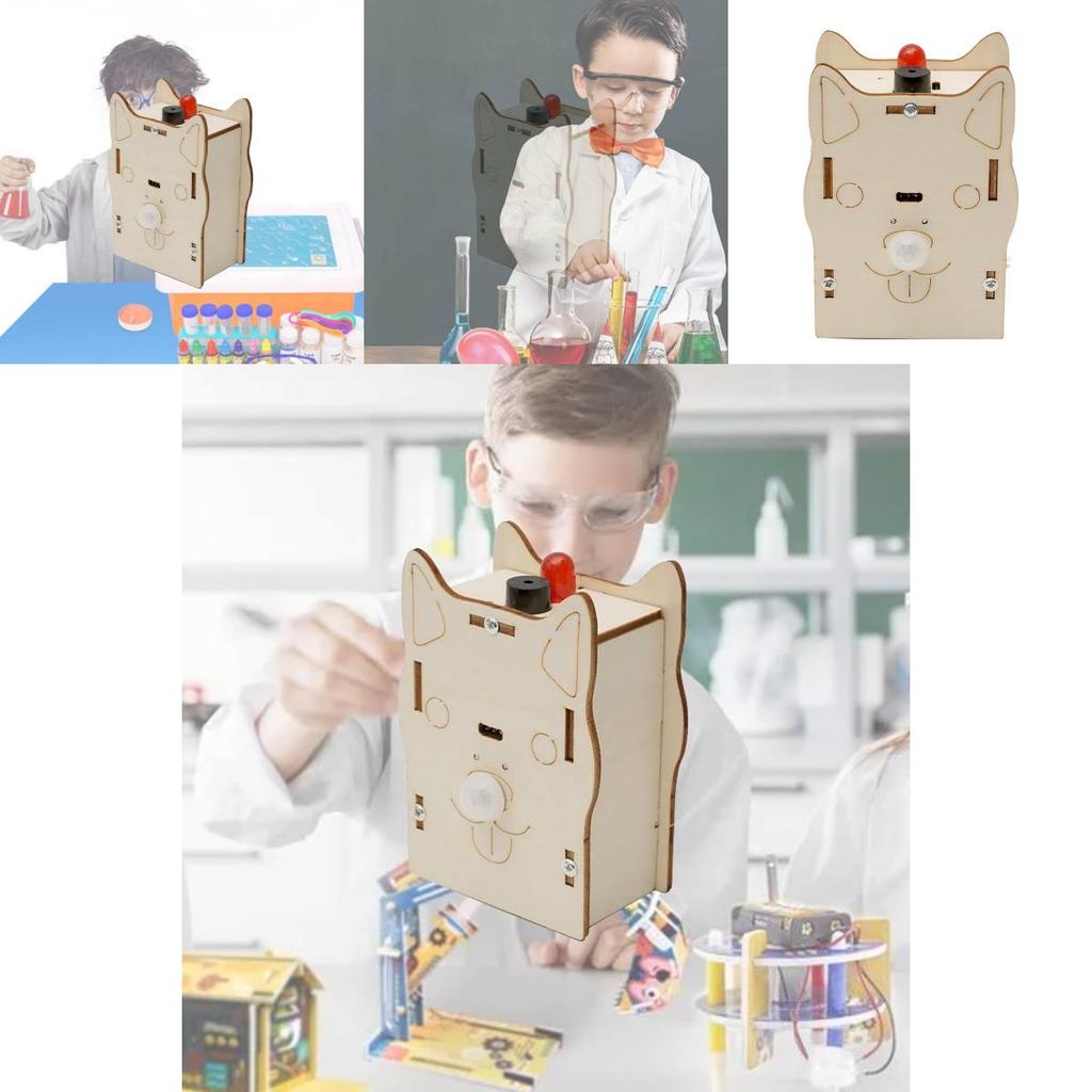 Wooden Stem Science Experiment Kit Human Body Detection Sensor Diy Educational Toy