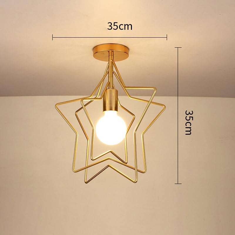 Chikazari Ceiling Pentagon Nordic Indoor Industrial Stylish Ceiling for Living Dining Stylish Light, Shape, Retro, Creative, Lighting, Style,