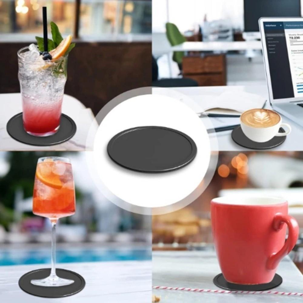 12Pcs 10cm Diameter Silicone Coasters Heat Resistant Cup Mats Drink Coasters  Office Use