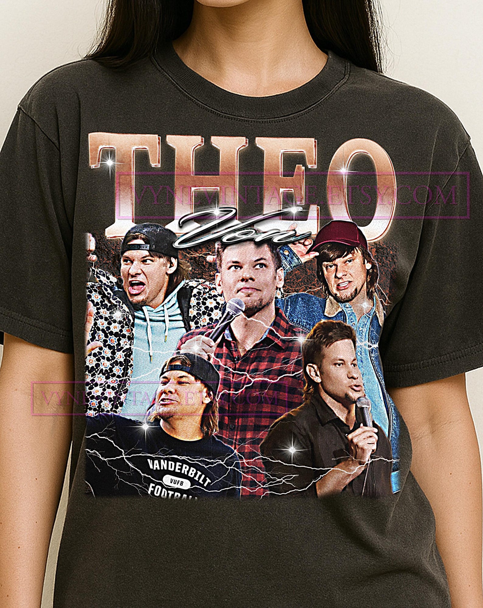 Theo Von Bootleg Shirt, Vintage Comedian Podcaster Celebrity Star Tee, 90s Retro Throwback T-shirt, Theo Von Sweater S
