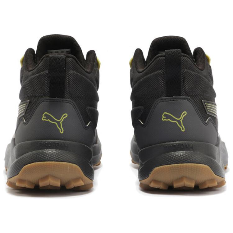 New PUMA Slip Resistant Mid Top Casual Running Shoes Unisex Black Green 378689-05