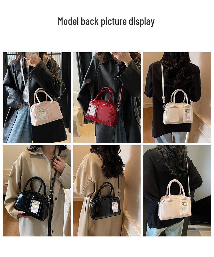 Compact Kpop Crossbody Women's Boston Pillow Bag - Small Capacity for Cards