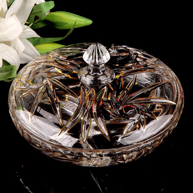 Flavinmci Golden Windmill Glass Divided Serving Plate