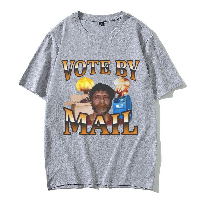 Vote By Mail Ted Kaczynski Graphic Print T Shirts Women Casual Vintage Short Sleeve T-shirt Hip Hop Summer T-shirt