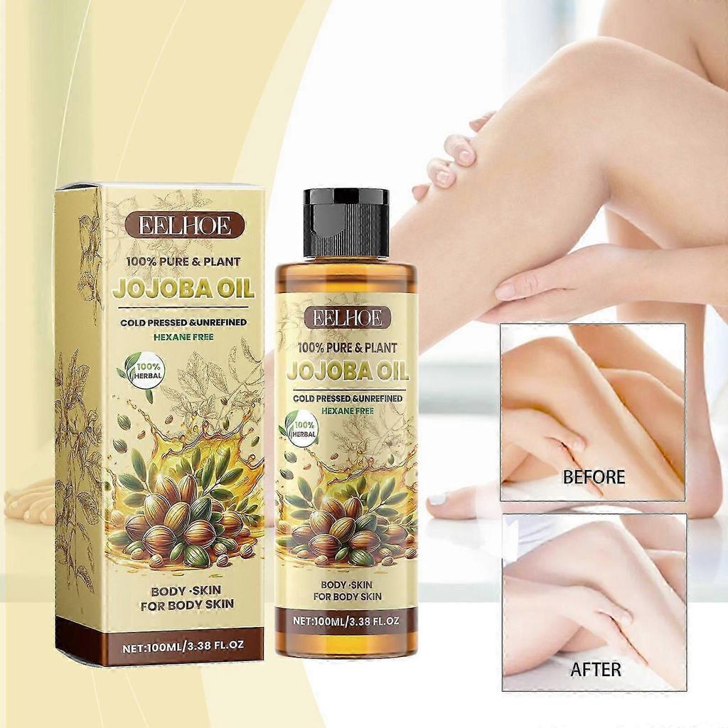 Eelhoe Jojoba Oil Body Care Moisturizing Skin Care Nourishing Anti-Wrinkle Hydrating Gentle Skin Care Essence Oil