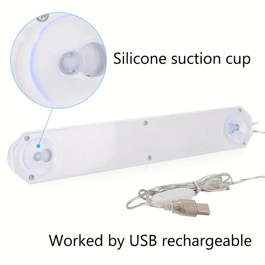 LED Lights Kit for Makeup Vanity Mirror,5 Dimmable Bulbs,3 Colors,USB Powered,Semi Flush Mount Makeup Light for Powder Room