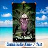 Beach Towel Custom Name Text, Quick Dry Large Towel For Beach HomeCourage the Cowardly Dog