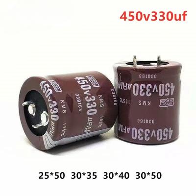 2 Stück/Los 450V 330uF Hochfrequenz Niedrigimpedanz 450V330UF Aluminium-Elektrolytkondensator Größe 25*50 30*35 30*40 30*50