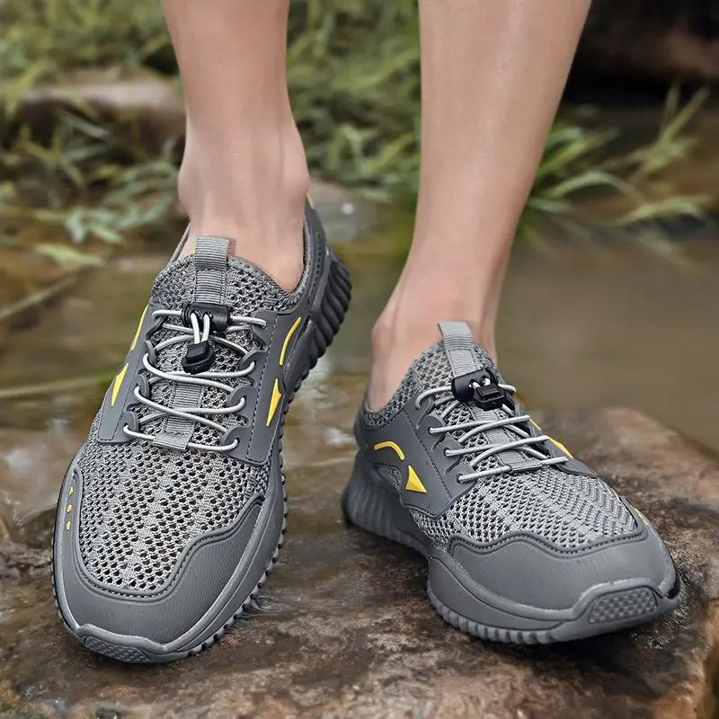 Fashion Hiking Sports Shoes for Men Mesh Upper Running Mountain Walking Miked Colour Cheap Liquidation High Quality Man Casual Sneaker