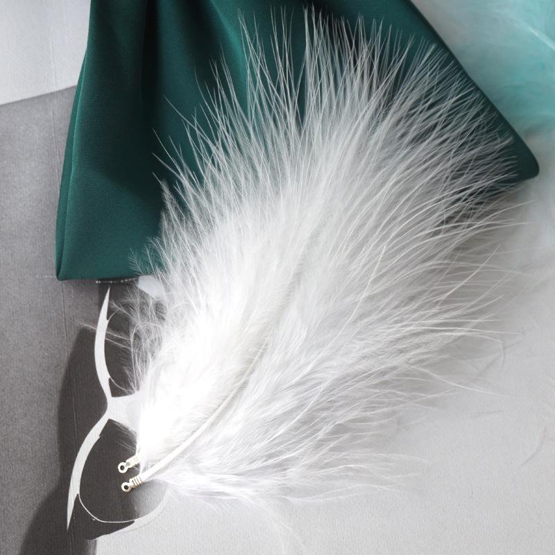 

Direct Sales, With Clip Buckle, Full Fleece Turkey Fluff Fluff Diy Decorative Dream Catcher Cat Stick Feather Material 200pcs