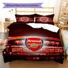 Arsenal F Pattern Bedding,Quilt Set Quilt Cover Pillowcase Home Birthday Gift(1 * duvet cover + 2 * pillowcase, without core)