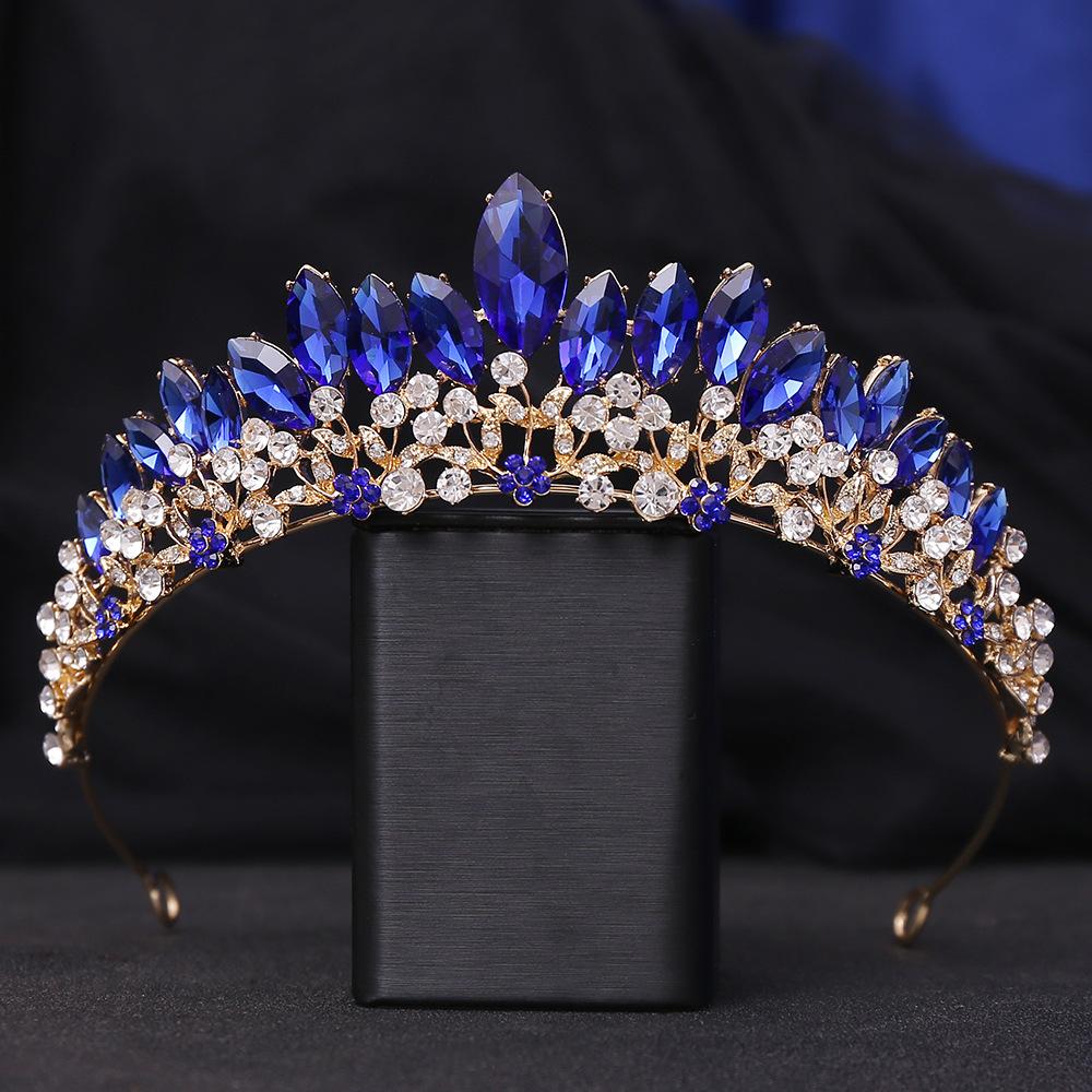 DIEZI Fashion New Luxury Crystal Tiara Crowns For Women Wedding Party Elegant Bridal Bride Rhinestone Crown Necklace Earrings