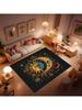 Moon and Sun Carpet Bohemian Decorative Rug, Washable Rug for Bedroom Office Hallway Living Room Mysterious Crescent Moon Sun