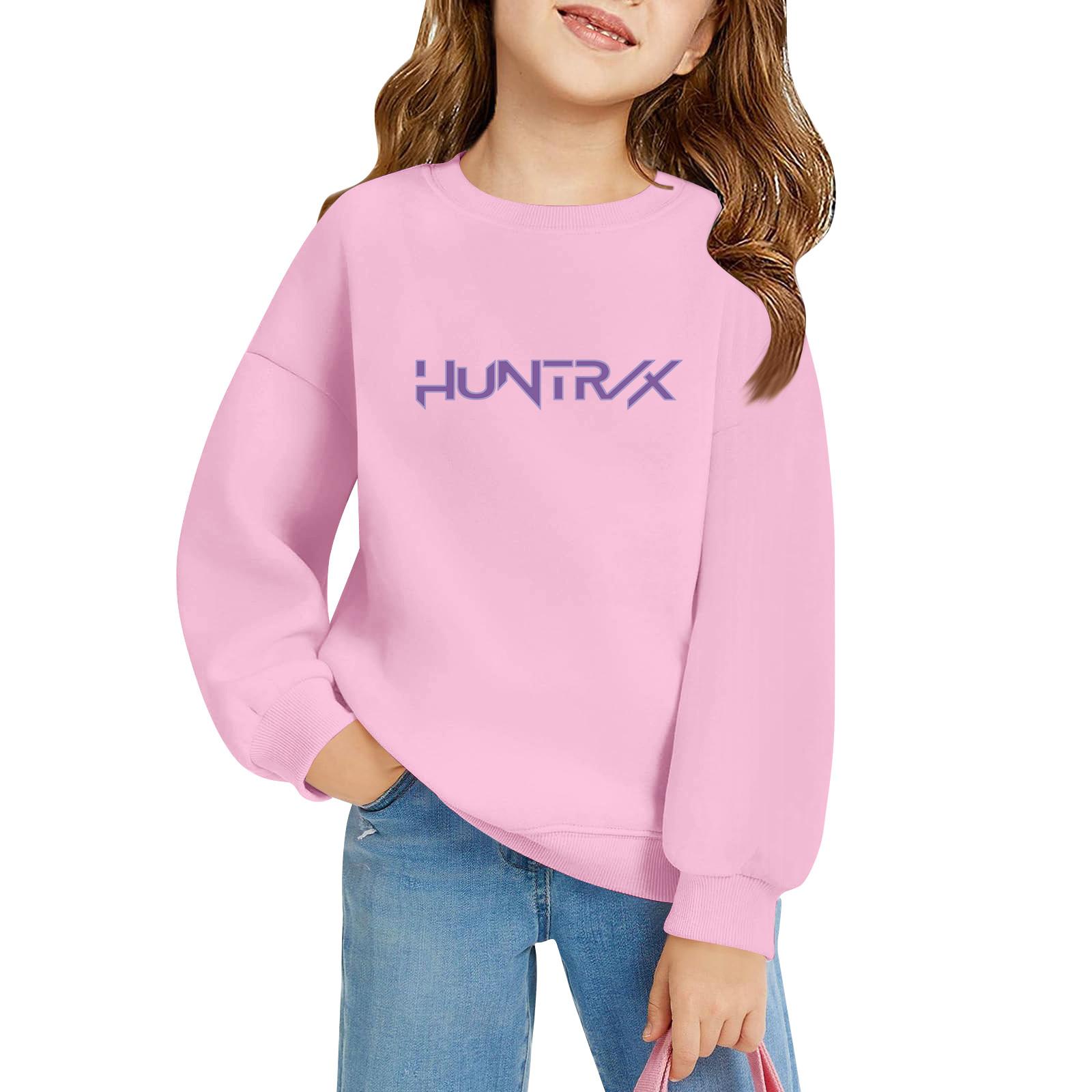 

Детский пуловер свободного кроя с длинным рукавом, с принтом букв и круглым вырезом 160 розовый