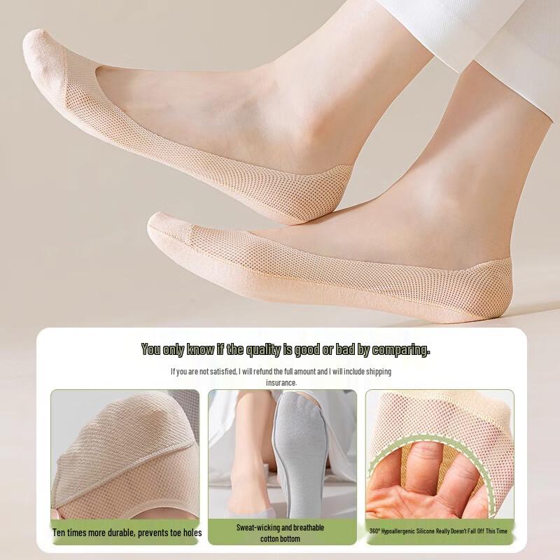 Langsha Women's Breathable No-Show Socks