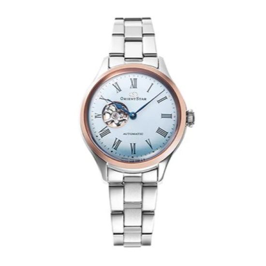 

ORIENT STAR Классические женские часы-полускелетон с синим циферблатом RE-ND0020L