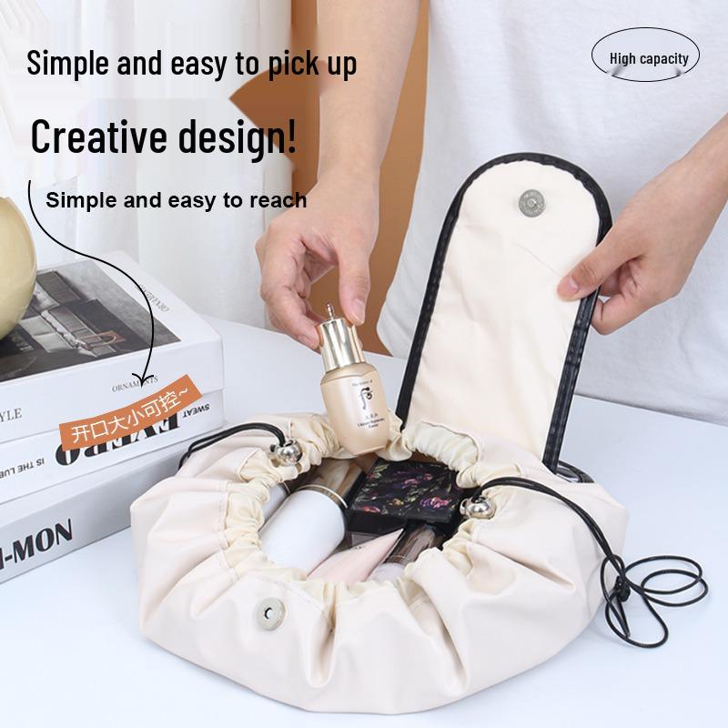 Lazy Person's Large Capacity Travel Makeup Bag - Portable Drawstring Organizer for Cosmetics & Toiletries