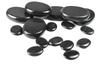 Windfulogo 16Pcs Hot Massage Stones Set Natural Lava Basalt Heated warmer Stone for Spa Massage Black