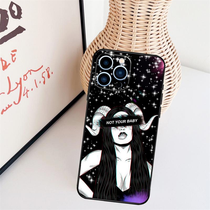 Aesthetic Devil Woman Bad Girl Phone Case For iPhone 17 Pro Max 16 15 11 12 13 14 Pro Max mini 15 16 Plus 16e 17 Air Cover