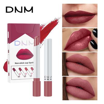 DNM Fine Lipstick Set of 4 Non-Stick Polarised Warm Glowing Velvet Lipsticks