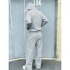 Fashion Men's Autumn Winter Sports Shirt 2 Piece Set with Classic Letter Pattern Print, Trendy Hoodie and Wide Leg Pants Set