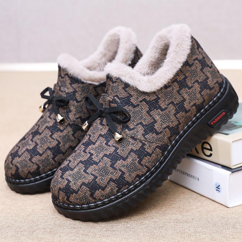 Cotton shoes women's new winter snow boots cold-proof and warm women's shoes printed shoes platform comfortable cotton boots