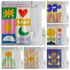Abstract Art Shower Curtain Waterproof Eco-Friendly Fabric -Vibrant Geometric Patterns for Modern Bathroom Decor Easy To Install