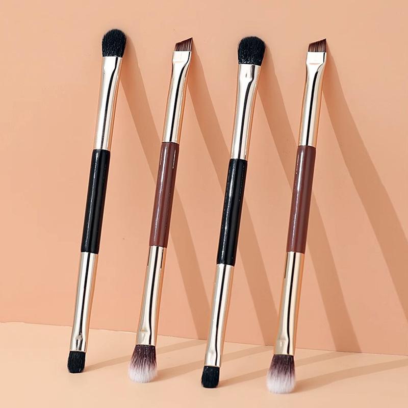 Double Ended Makeup Brush 2-In-1 Highlight & Nose Contour Brush Portable Facial Sculpting Brush For Beginners