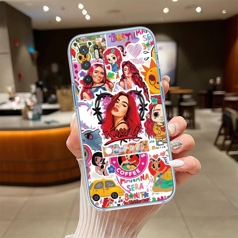 RE43 Karol G Transparent Phone Case for Samsung Galaxy A04 A04S A14 A23 A34 A54 M23 M33 M52 M53