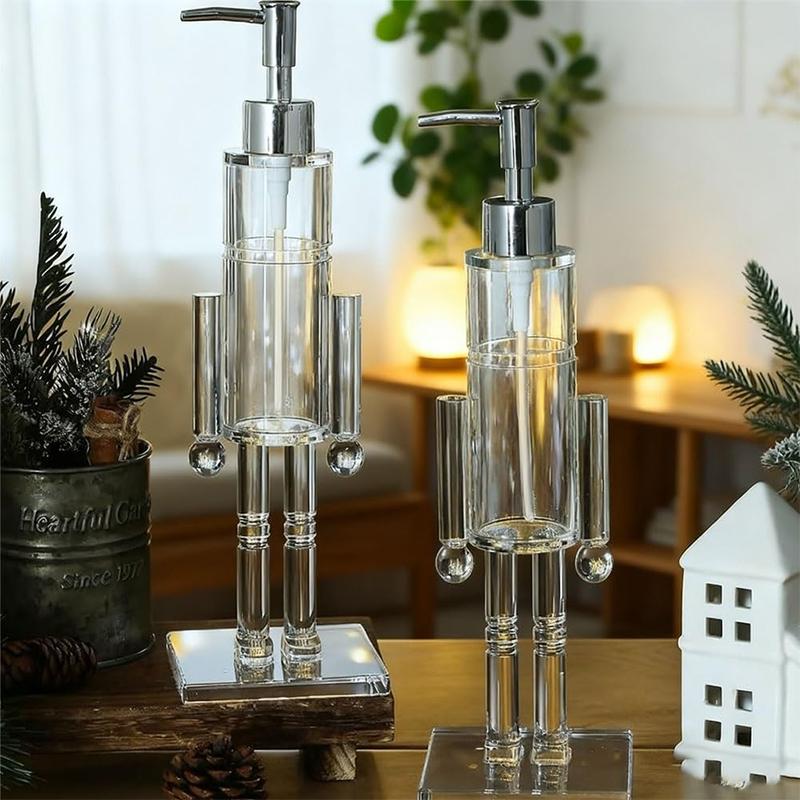 

Nutcracker Soap Dispenser, Clear Acrylic Nutcracker Soap Dispenser, Decorative Soapdispenser,Christmas Hand Soaps Bottle чистий