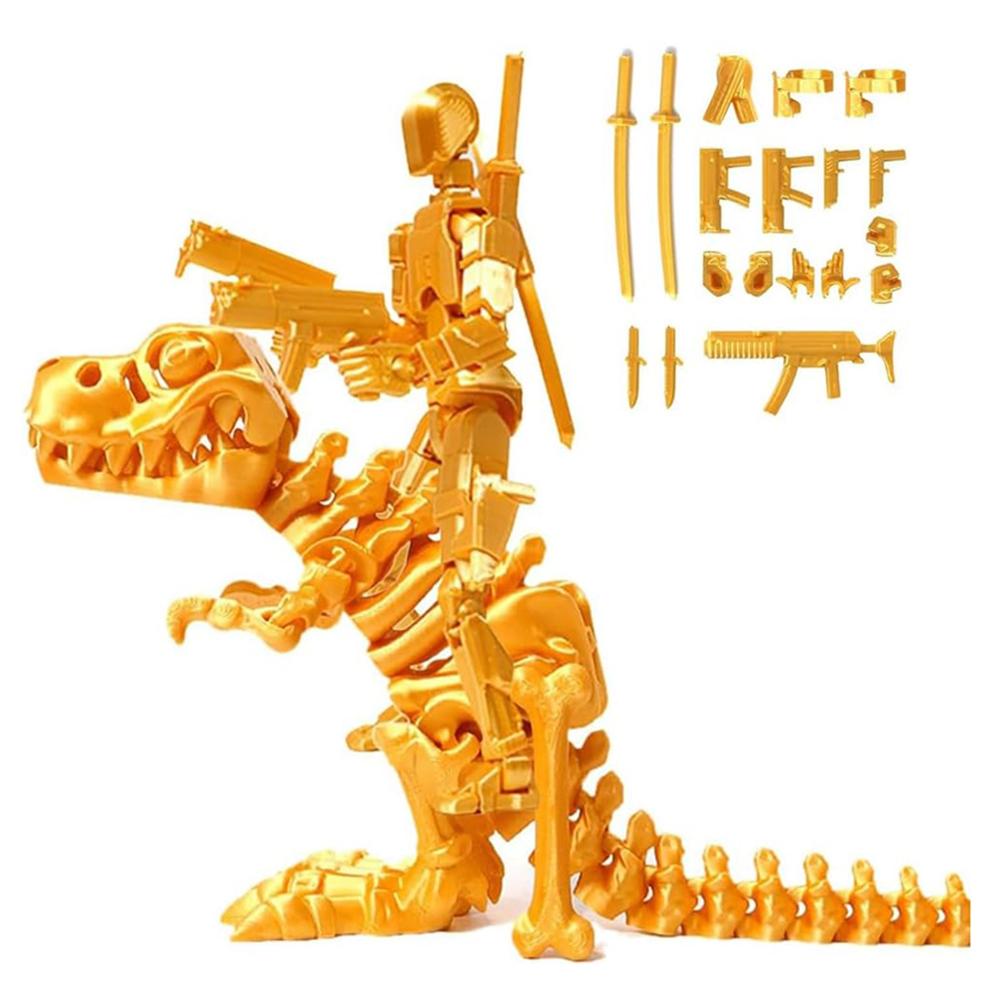 Multi-Jointed Action Figures Assembly Completed T13 Action Figure Set with Dragon Mount Dummy 13 Action Figure and Dinosaur