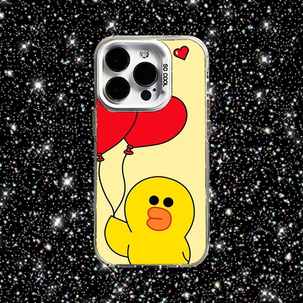 Yellow Duck Cute Phone Case For iPhone 16,15,14,13,12,11,Pro,XS,Max,Plus,Mini,SE White Candy Matte Shockproof Cover