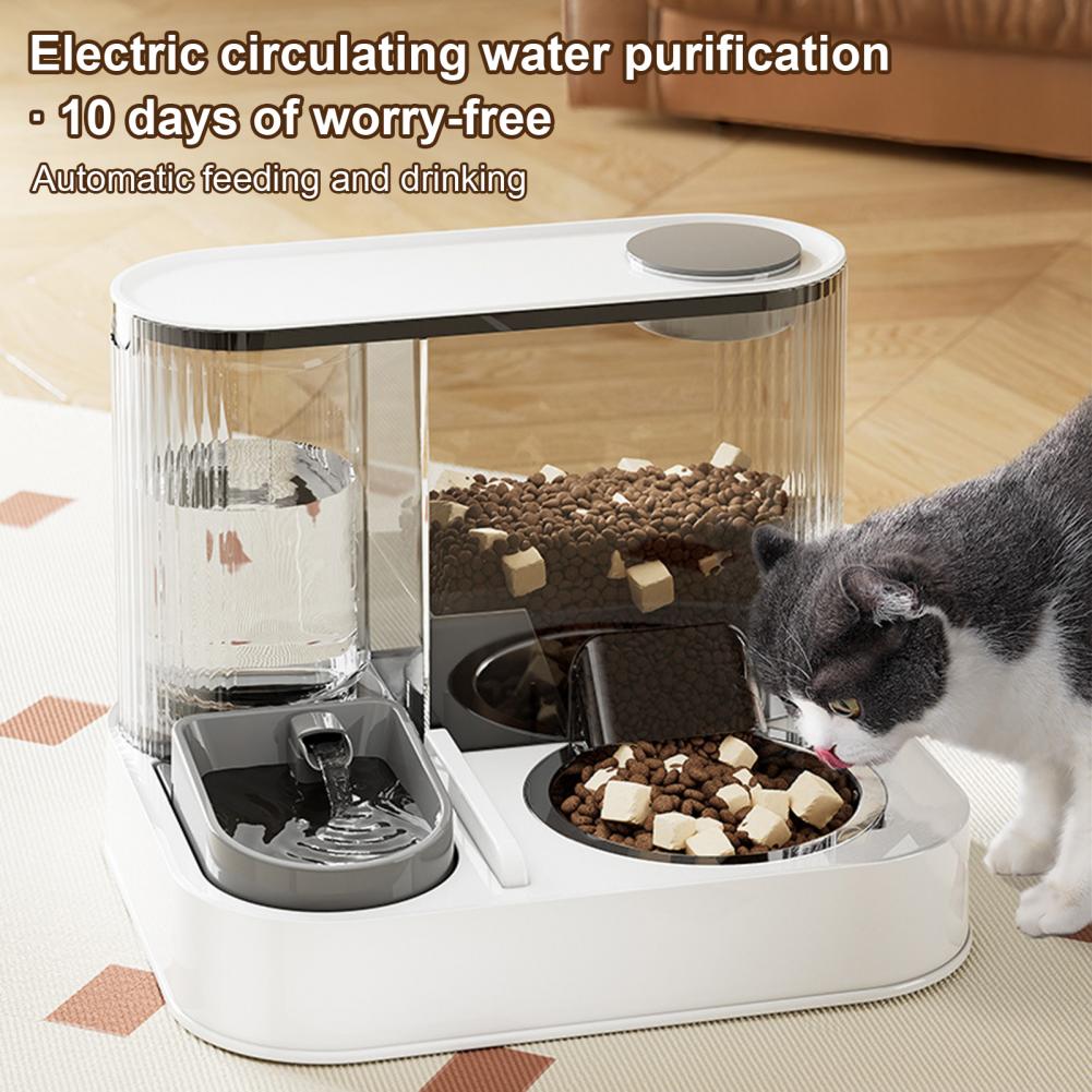 Automatic Cat Feeder Programmable Pet Feeder Automatic Pet Feeder Water Dispenser Set for Cats Dogs Electric Food Bowl