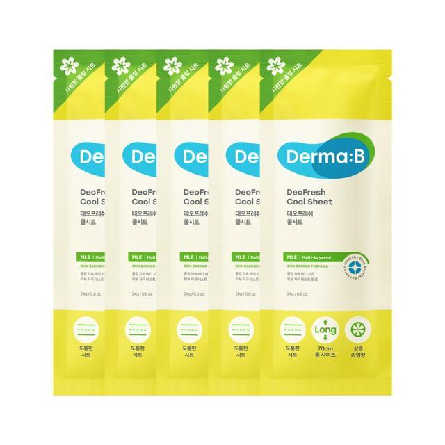 Derma: B - DeoFresh Cool Sheet Set 24g x 5 sheets