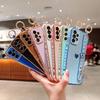 Applicable To Samsung A53 Side Love Wristband Bracket Mobile Phone Case S24ULTRA Electroplating Anti-drop S23U Soft Protection