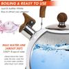 Stainless Steel Teapot 2.5L Whistle Teapot Water Bottle With Wooden Heat Resistant Graphic Handle