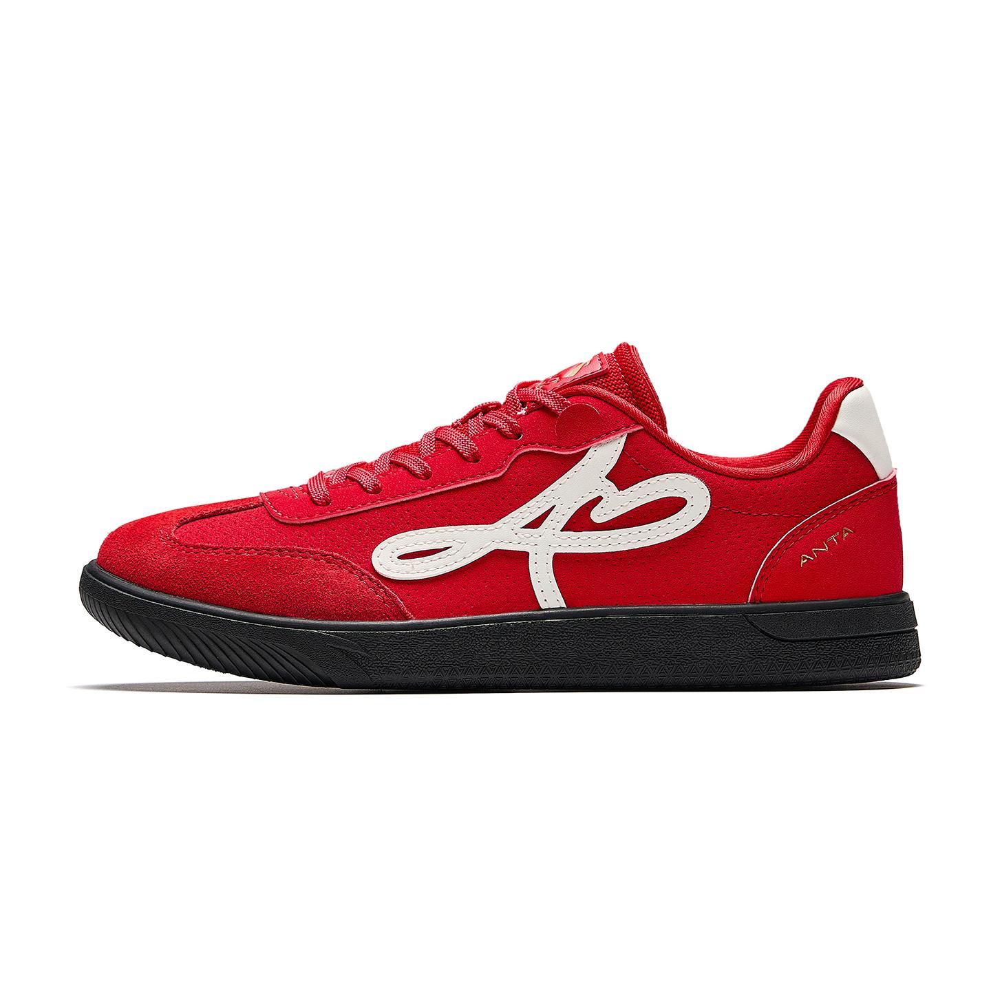 

Anta Manchester Dance Slip Resistant Abrasion Resistant Low top Skateboard Shoes Women s Red White 922618009-7 40