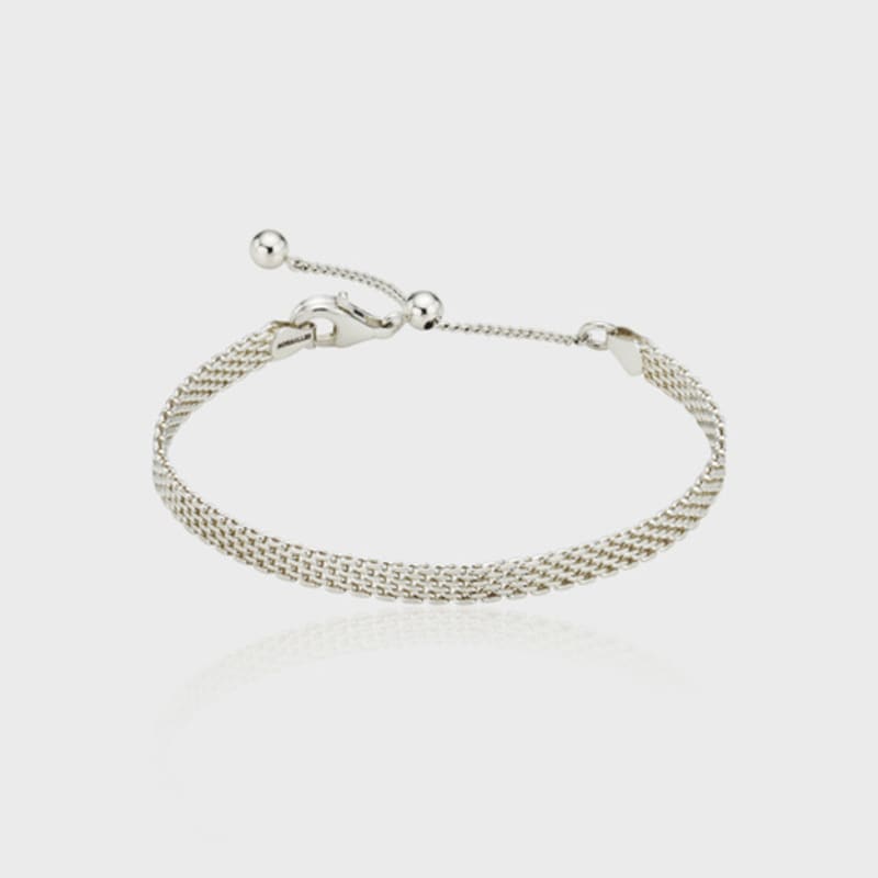 

NORMALLEE [Silver 925] Watch Bracelet (Slim) White Gold Plated