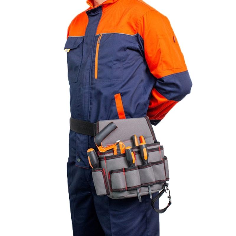 Multifunctional Storage Bag Waterproof Waist Pack Hardware Repair Tool Pocket Wrench Pliers Electrician Household Belt