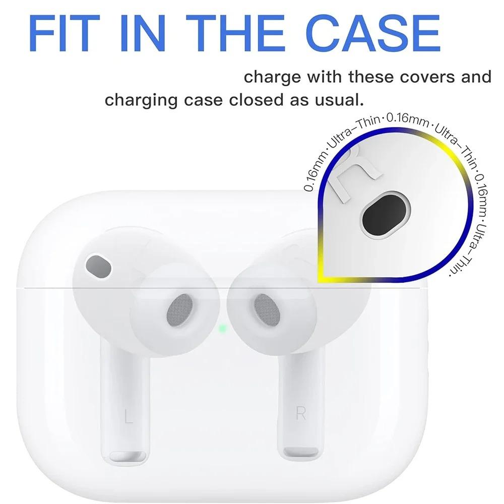 1-6pairs for AirPods Pro3 Silicone Eartips Cap Ultra Thin Protective Earpads Anti Slip Earphone Ear Tips for Airpods Pro 3rd Gen