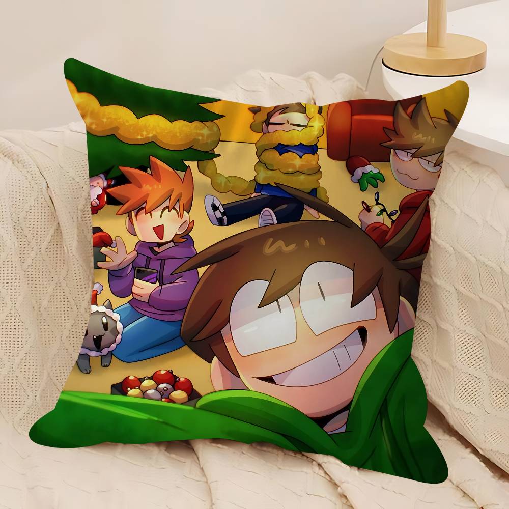 

Анимированная наволочка E-Eddsworld, съемная, моющаяся, чехол для подушки – Мягкий лен для любого сезона 12x12Inch