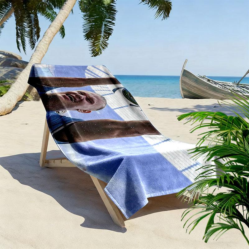 Haaland9 Print Strandtuch, Großes Weiches Schnelltrocknendes Handtuch für Strand Camping Schwimmen