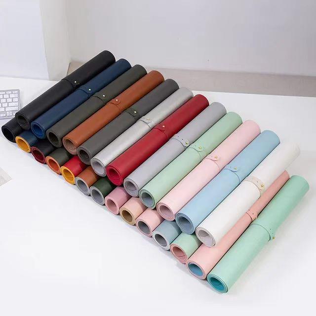 Extra Große beidseitige Leder-Schreibtischmatte und Mauspadd