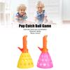Pop Catch Ball Game Training Sensory Interactive Improves Motor Skills Ball Catch Basket Game for Indoor Outdoor Yellow Pink