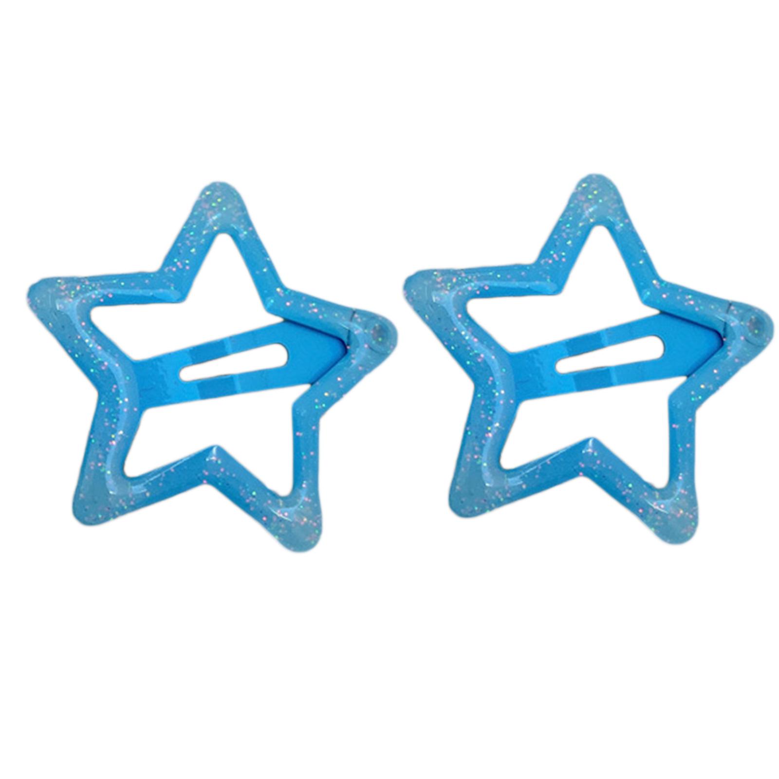 

Заколки для волос ярких цветов со звездами для детей, 2 шт., нескользящие эпоксидные заколки для волос, милые заколки для волос с пентаграммой, детский головной убор 10