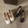 Thick Heel High Heels Women's Single Shoes New Autumn Mary Jane Cheongsam Shoes with Horse Dress