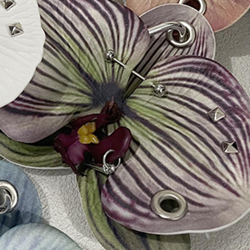 Kreativ Vakker Phalaenopsis Stoff Nøkkelring Simuleringsblomster Nøkkelring Telefonpynt Elegant Veskeanheng Tilbehør Gave