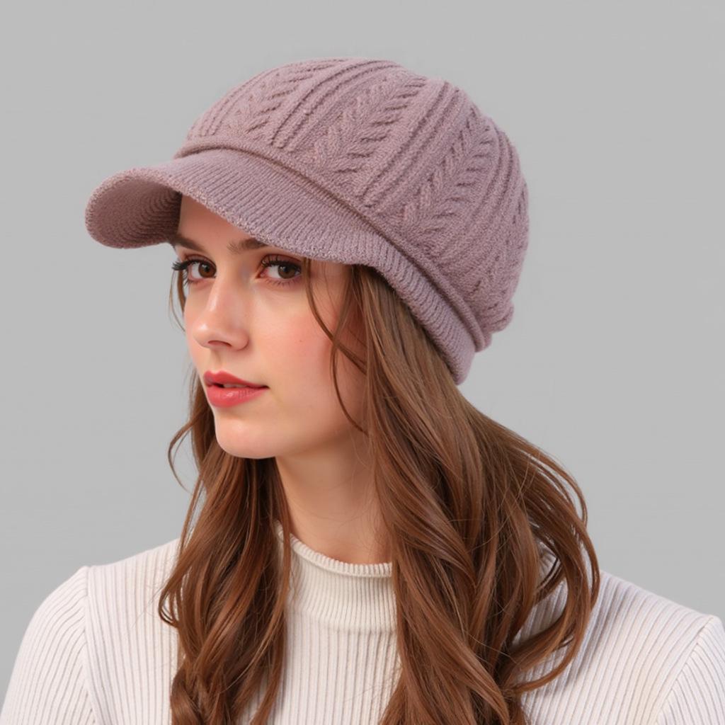 Bonnet en laine tricoté unisexe pour seniors: Chaleur automne/hiver