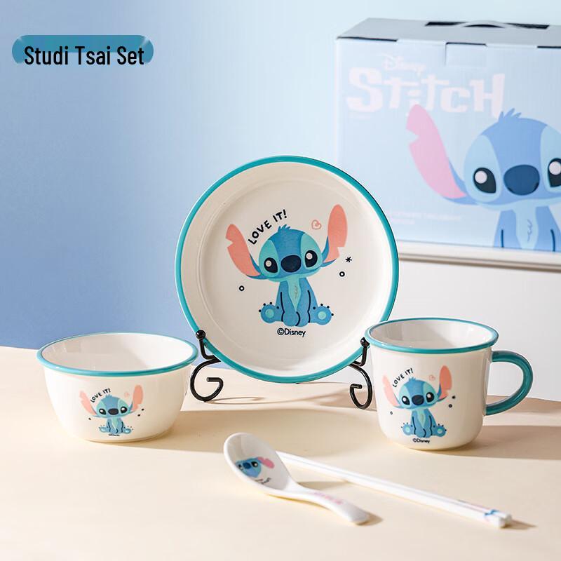 

AQ Kids Стіч Набір керамічного посуду з 5 предметів